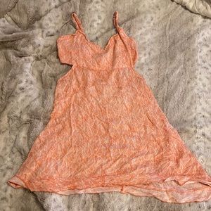 Orange Cutout sides dress